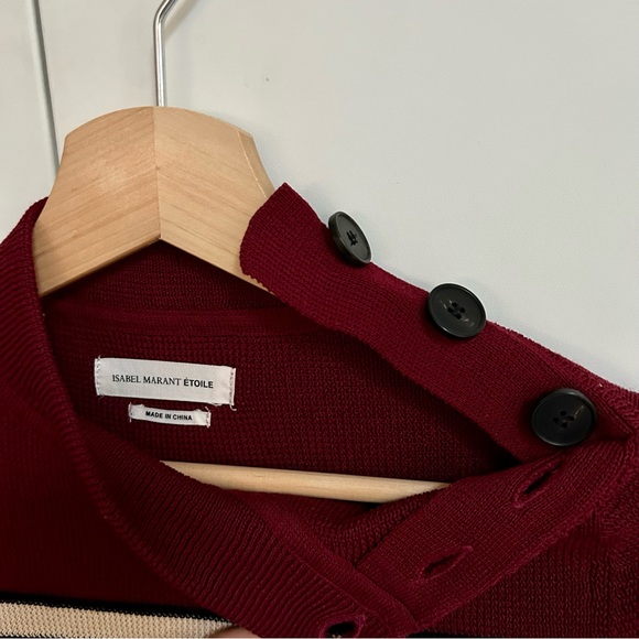 Isabel Marant Étoile striped button pullover sweatshirt - Picture 2 of 6